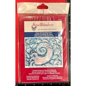 RARE Spellbinders 3D M-Bossabilities Embossing Folder Shell Beauty E3D-001